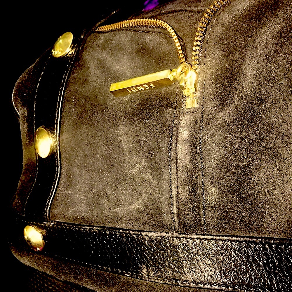 Auth Vintage Fendi Black Bag 3 sections - Picture 4 of 17